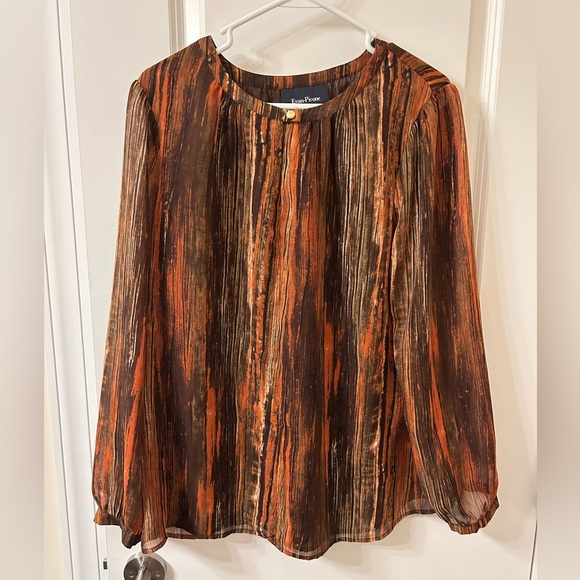 Evan Picone Multicolor Striped Blouse - Picture 1 of 5